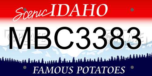 MBC3383 Idaho License Plate