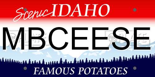 MBCEESE Idaho License Plate