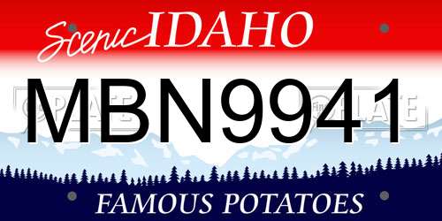 MBN9941 Idaho License Plate