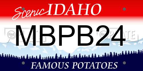 MBPB24 Idaho License Plate