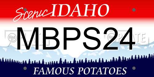 MBPS24 Idaho License Plate