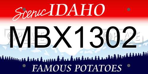MBX1302 Idaho License Plate