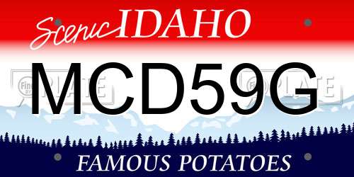 MCD59G Idaho License Plate