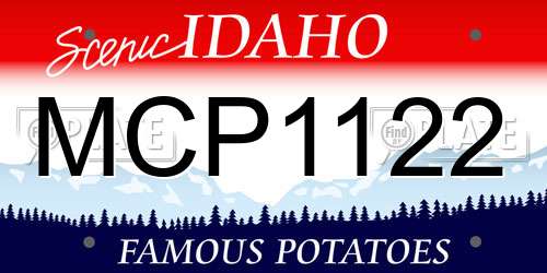 MCP1122 Idaho License Plate