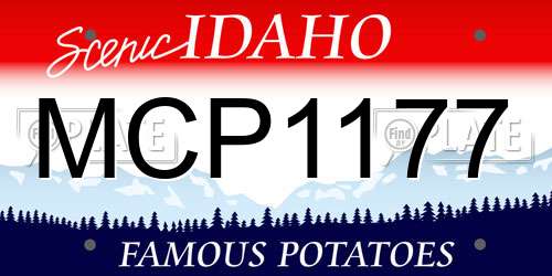 MCP1177 Idaho License Plate