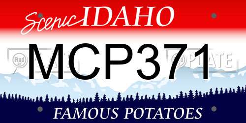 MCP371 Idaho License Plate