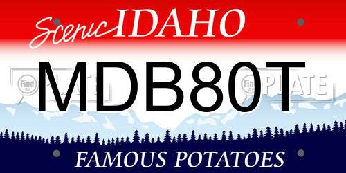 MDB80T Idaho License Plate