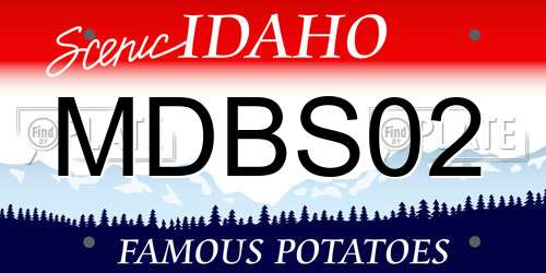 MDBS02 Idaho License Plate