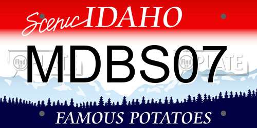 MDBS07 Idaho License Plate