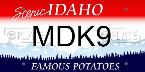 MDK9 Idaho License Plate