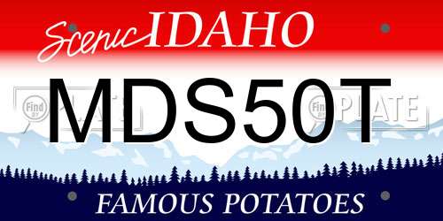 MDS50T Idaho License Plate