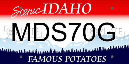 MDS70G Idaho License Plate