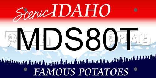 MDS80T Idaho License Plate