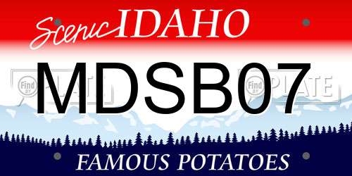 MDSB07 Idaho License Plate