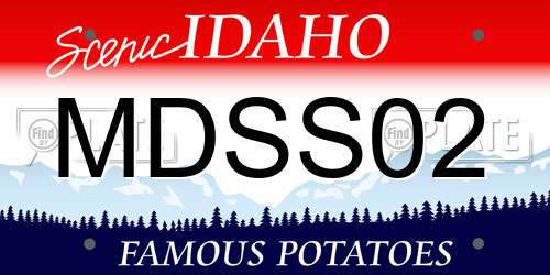 MDSS02 Idaho License Plate
