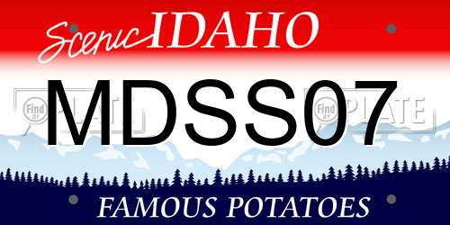 MDSS07 Idaho License Plate