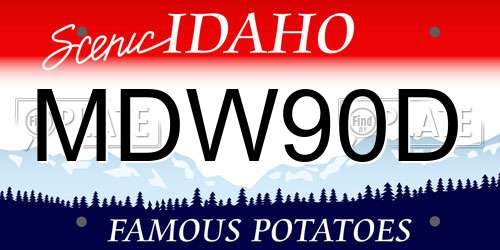 MDW90D Idaho License Plate