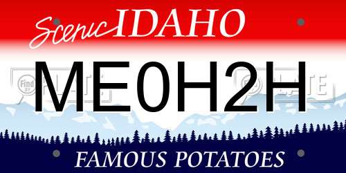 ME0H2H Idaho License Plate