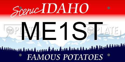ME1ST Idaho License Plate