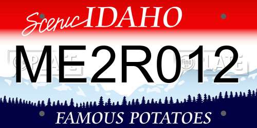 ME2R012 Idaho License Plate