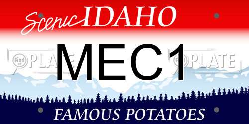 MEC1 Idaho License Plate