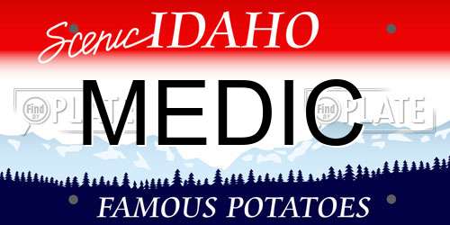 MEDIC Idaho License Plate