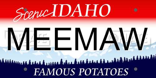 MEEMAW Idaho License Plate