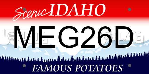 MEG26D Idaho License Plate