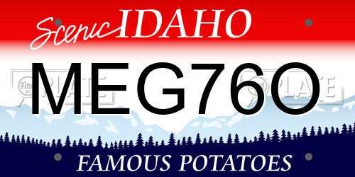 MEG76O Idaho License Plate