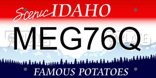 MEG76Q Idaho License Plate