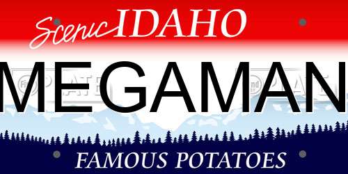 MEGAMAN Idaho License Plate