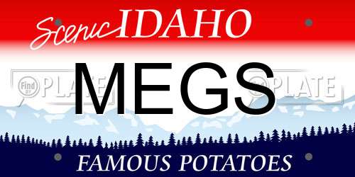 MEGS Idaho License Plate
