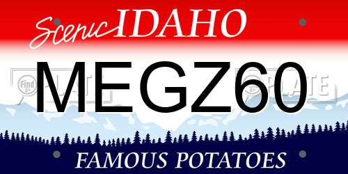 MEGZ60 Idaho License Plate