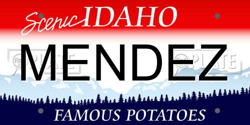 MENDEZ Idaho License Plate
