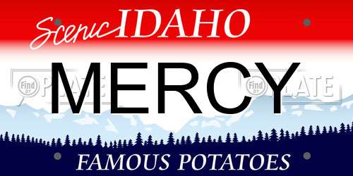 MERCY Idaho License Plate