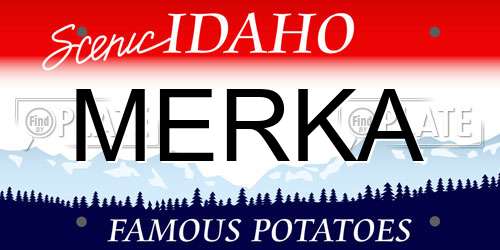 MERKA Idaho License Plate