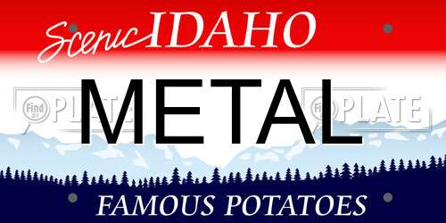 METAL Idaho License Plate