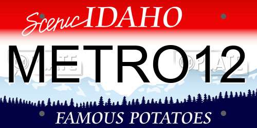 METRO12 Idaho License Plate