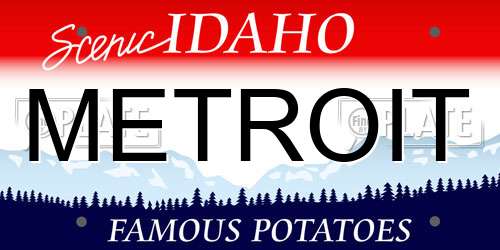 METROIT Idaho License Plate
