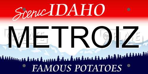 METROIZ Idaho License Plate