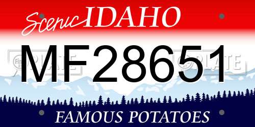 MF28651 Idaho License Plate