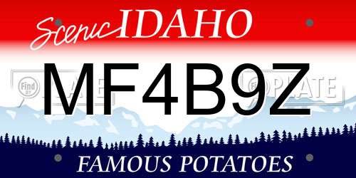 MF4B9Z Idaho License Plate