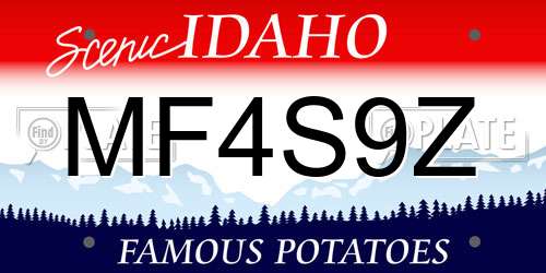 MF4S9Z Idaho License Plate
