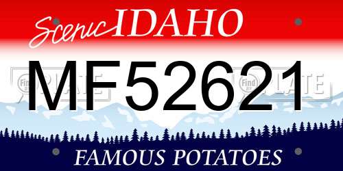 MF52621 Idaho License Plate