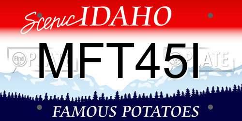 MFT45I Idaho License Plate