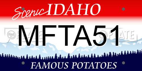 MFTA51 Idaho License Plate