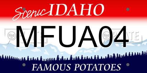 MFUA04 Idaho License Plate