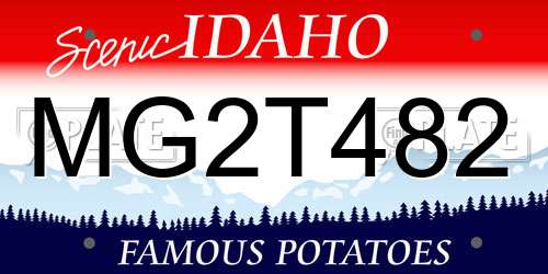 MG2T482 Idaho License Plate