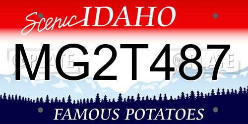 MG2T487 Idaho License Plate