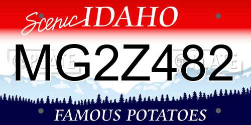 MG2Z482 Idaho License Plate